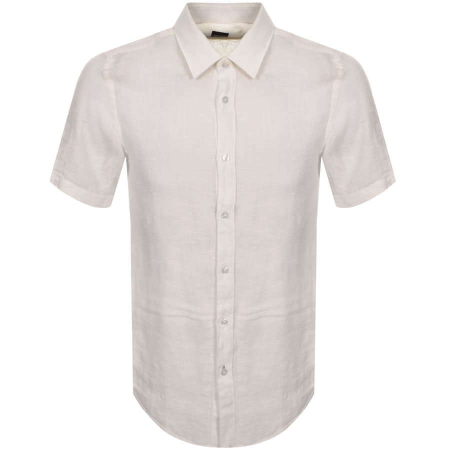 Alternative Image for ProductBOSS Luka Slim Fit Short Sleeve Shirt White1